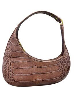 JW Pei Harlee Shoulder Bag - Brown Croc (PRE-LOVED/GOOD CONDITION)